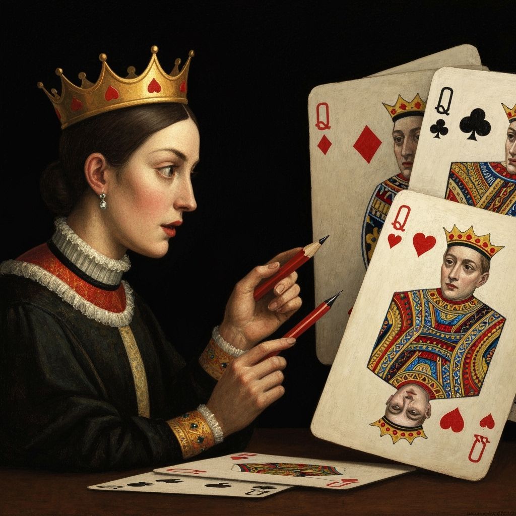 Queen of Hearts with Pencil, in Jan van Eyck and Kokoschka S...