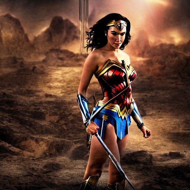 Wonder Woman with Lasso of Truth: Sci-Fi Fantasy