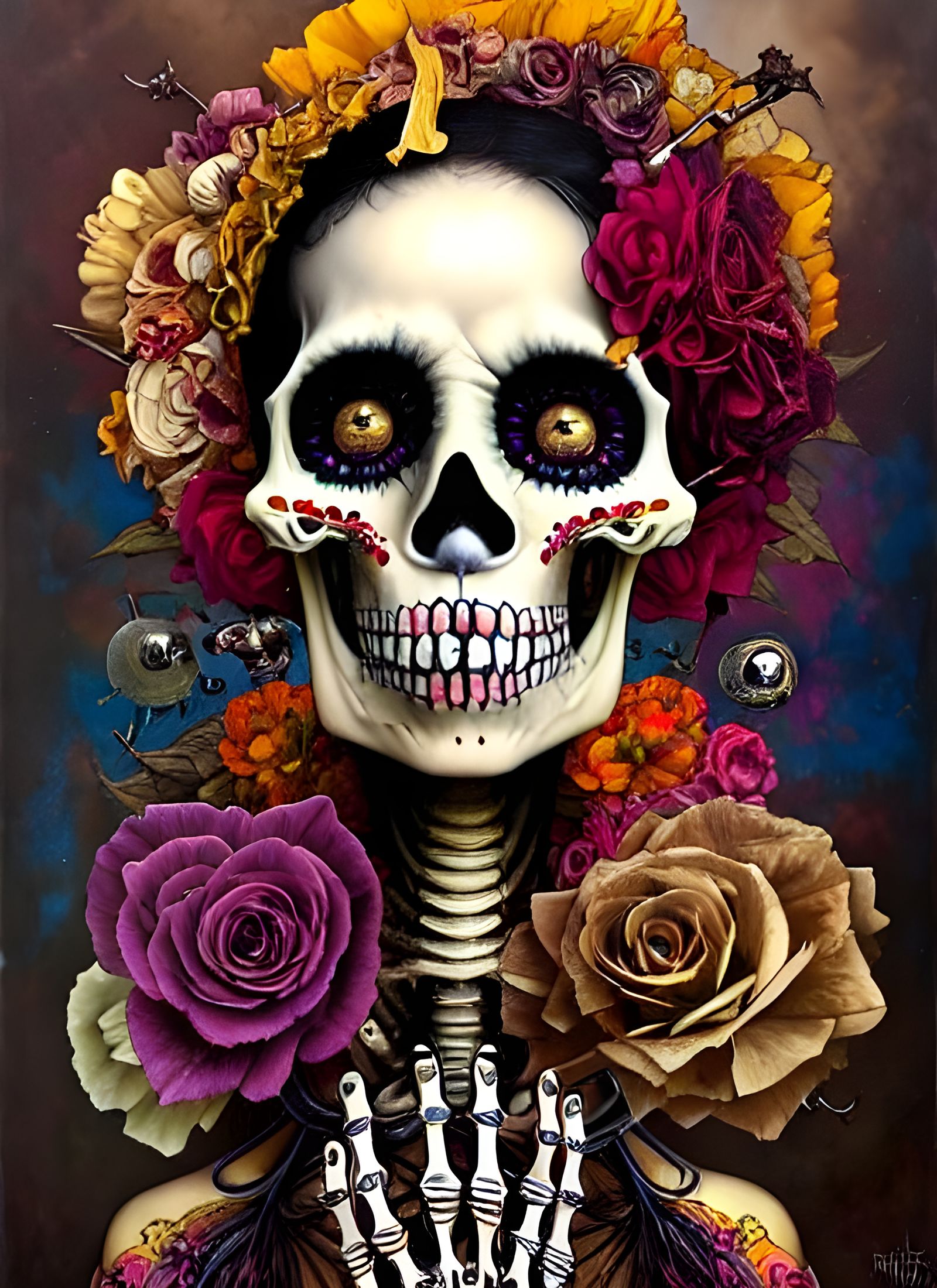 Decaying Skeletal Lich Celebrates Día de los Muertos