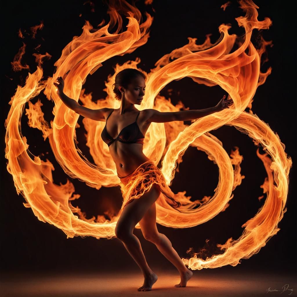 Dynamic Dancing Fire Display