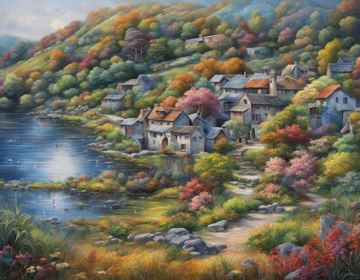 Vibrant Landscape through Distorted Vision