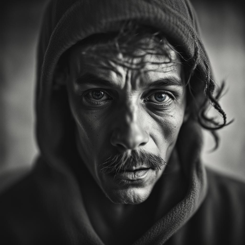 Evocative Portrait in Street Photography Style