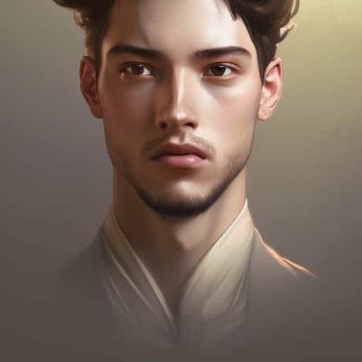 Detailed Portrait of Gay Men in Digital Art Style