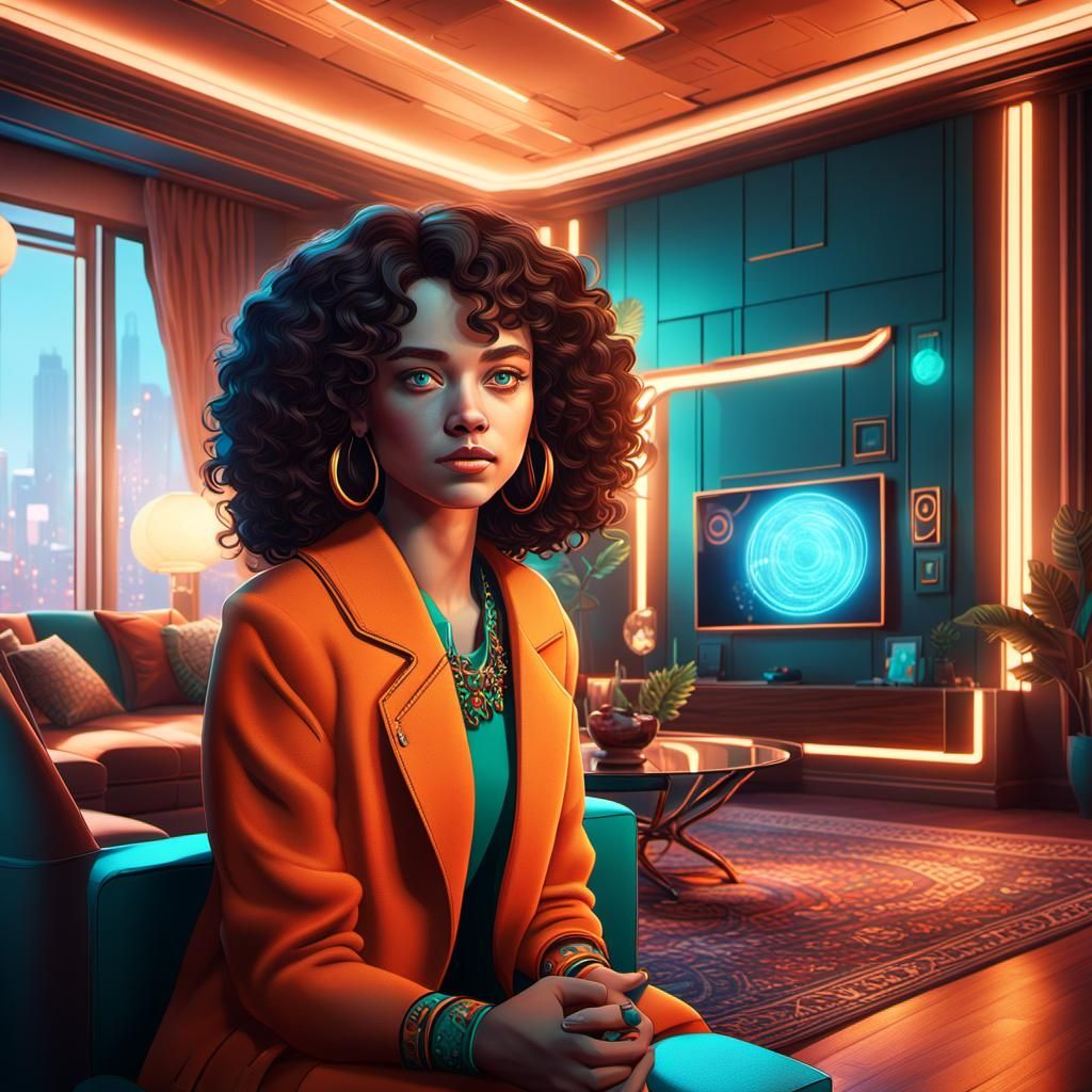 Futuristic Art Nouveau Portrait in Unreal Engine 5