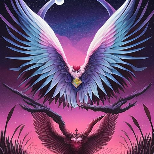 Demon bird Dan Mumford style