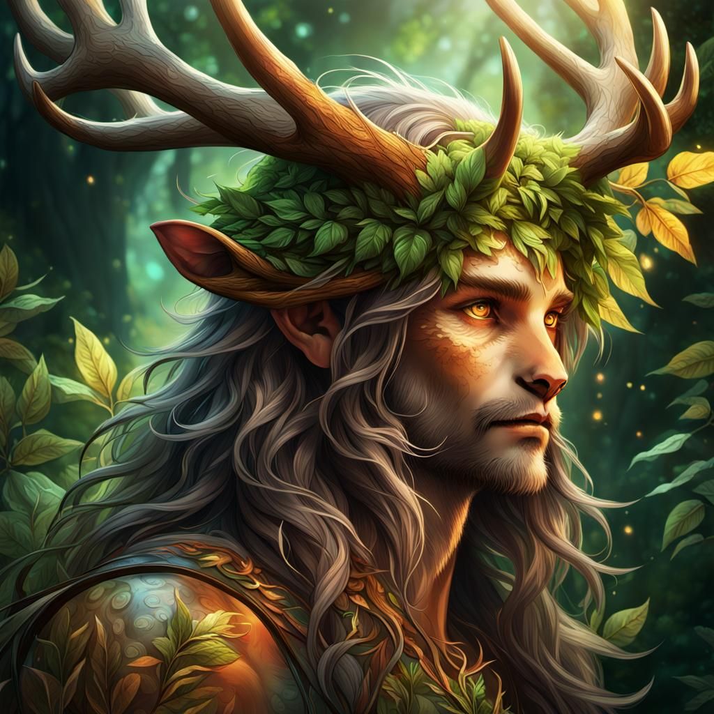 Faerilith: Half-Human, Half-Animal Portrait in Digital Art