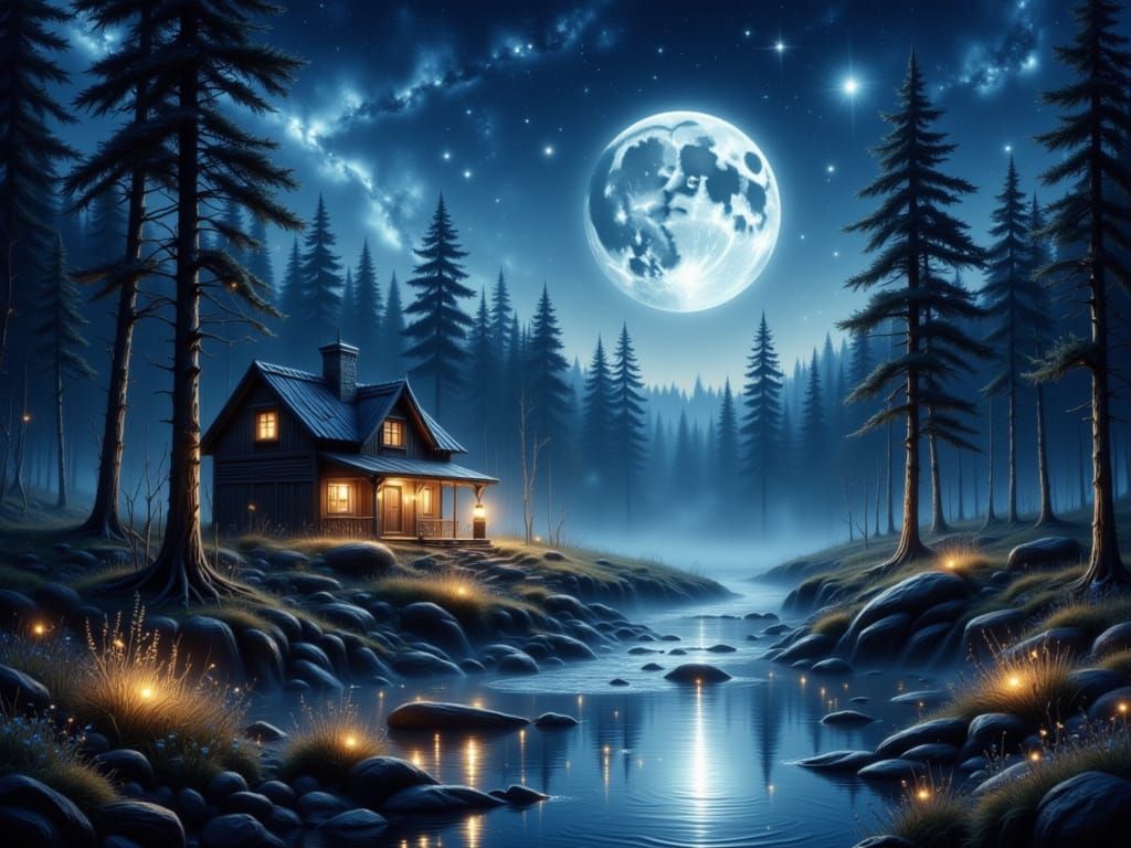 Moonlit landscape