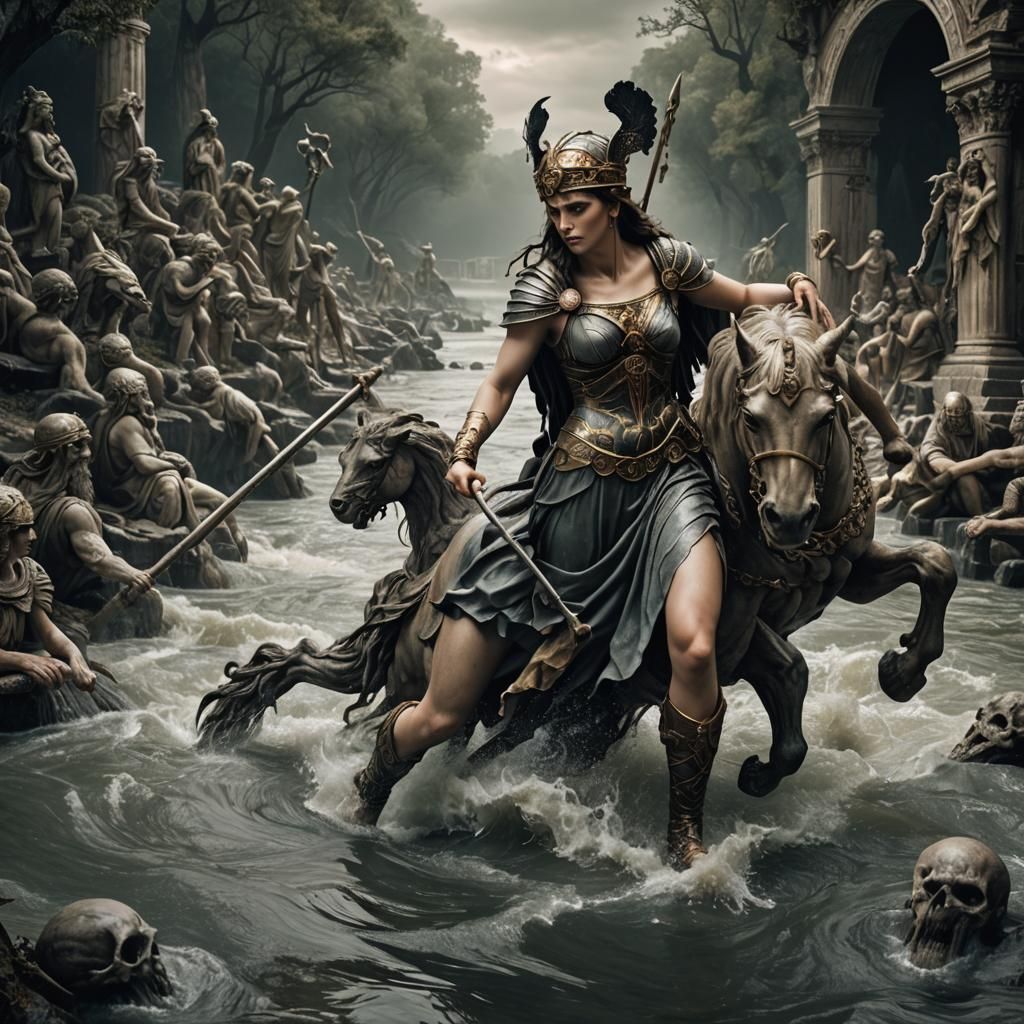 Athena's Journey: Crossing the River Styx in HDR