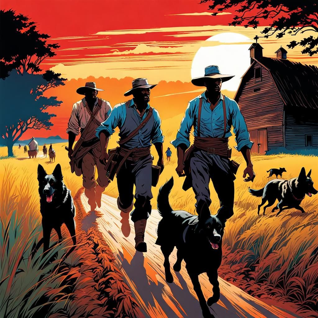 18th Century Escape from US South in Triadic Colors