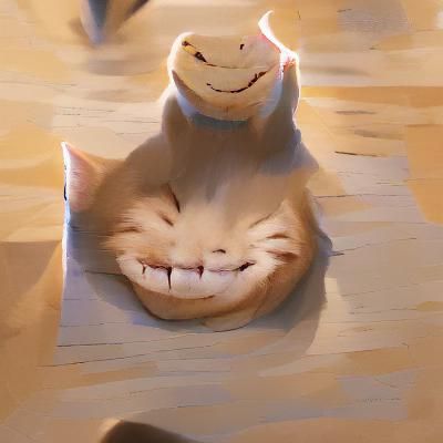A Smiling Cat Generated by AI