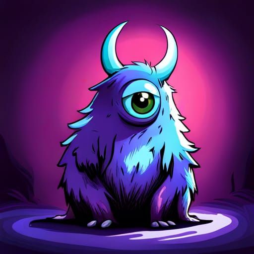 One-Eyed, One-Horned Purple Monster