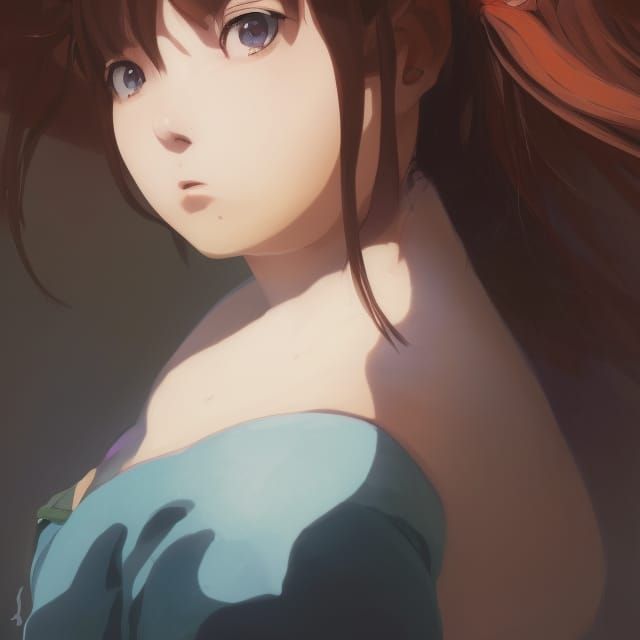 Anime Girl Portrait in Studio Ghibli Style