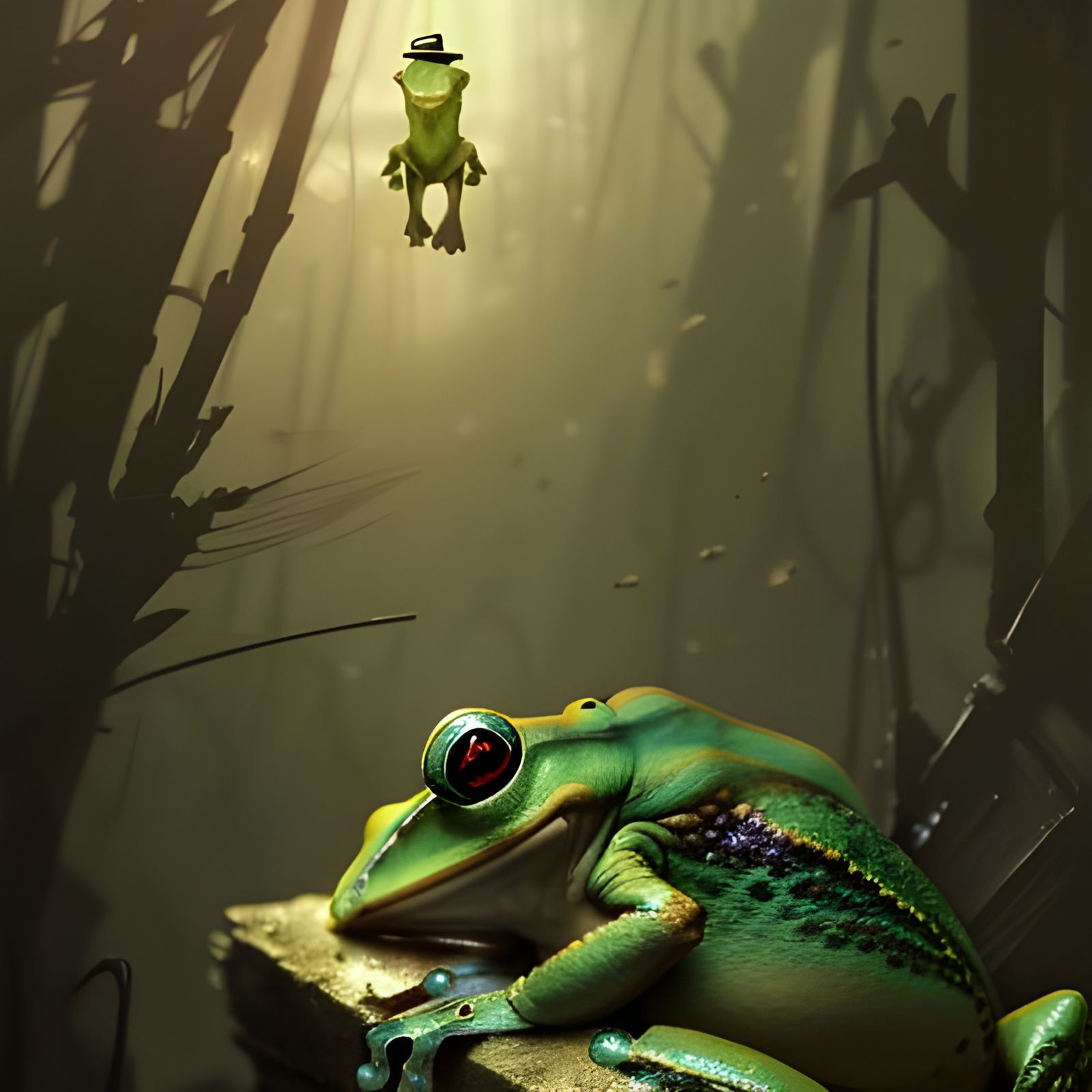 Hyperdetailed Frogs in Dark Fantasy Concept Art