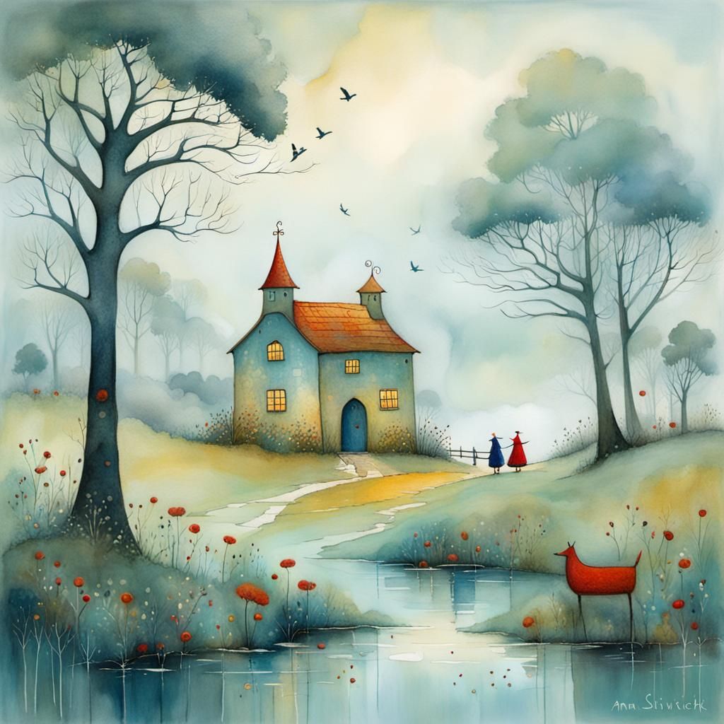 Magical Misty Morning Illustration in Carmel