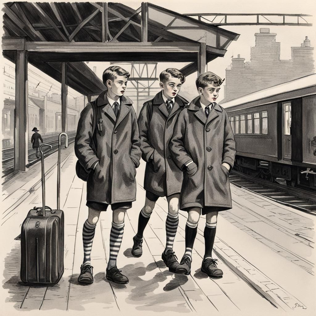 Cyril, Stuart and Ernest were keen trainspotters.