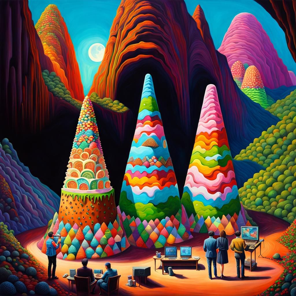 Surreal Ice Cream Cones in Sugar Caves