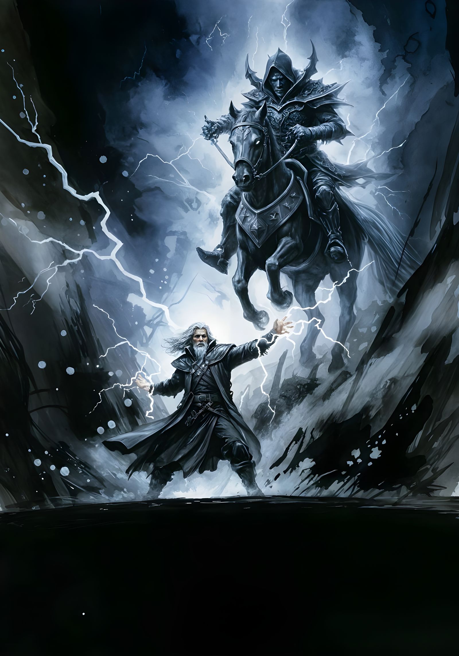 Ethereal Conquest Rider Unleashes Lightning Bolt