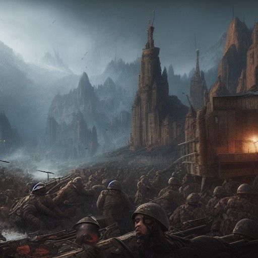 World War: Detailed Matte Painting in Unreal Engine