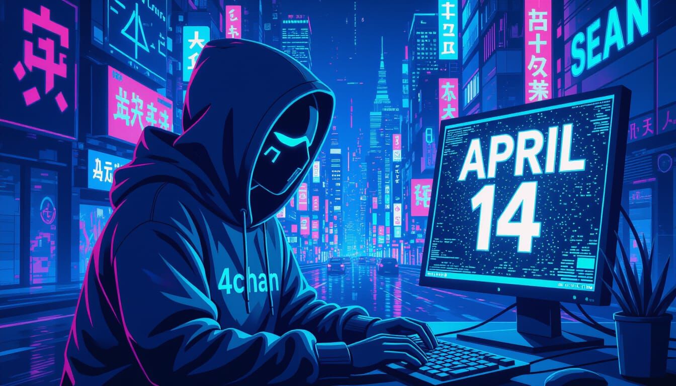 Cyberpunk Cityscape with 4chan Meme Culture