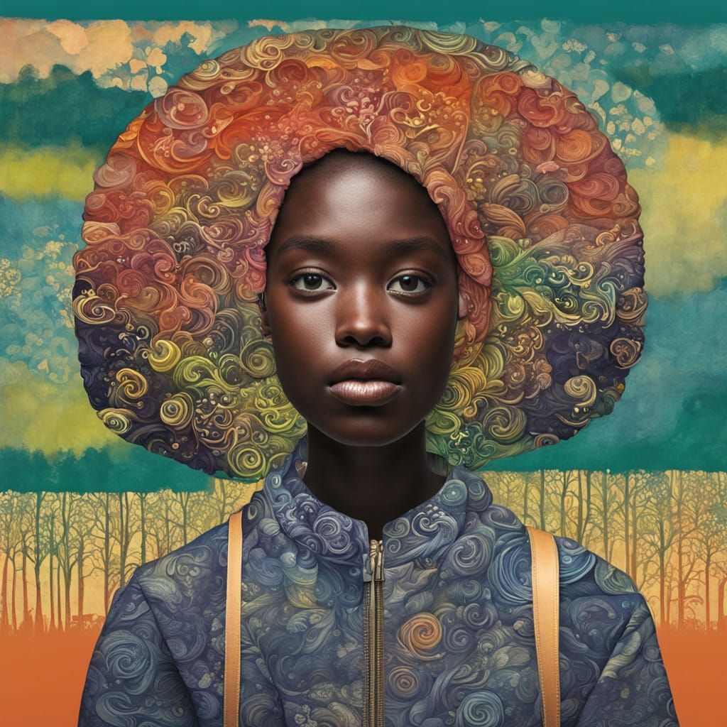 Girl in Watercolor Style