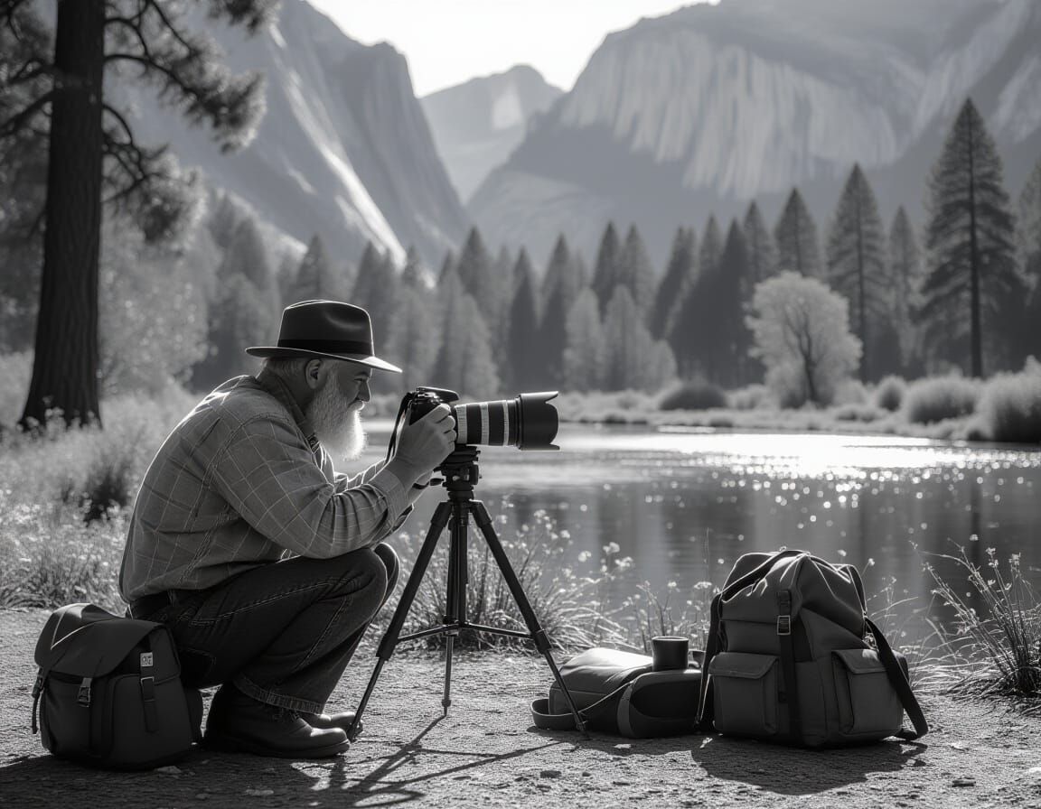 Ansel Adams Captures Yosemite in Black and White