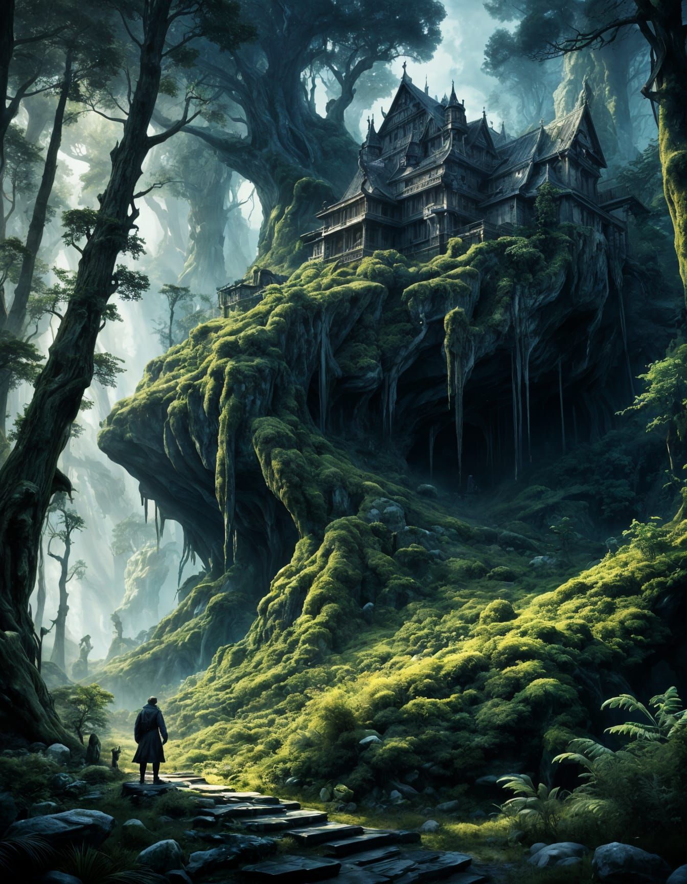 Epic Landscape Art in Detailed Maximalist Style