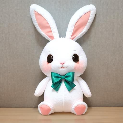 Cute Smiling Rabbit Stuffed Plushy