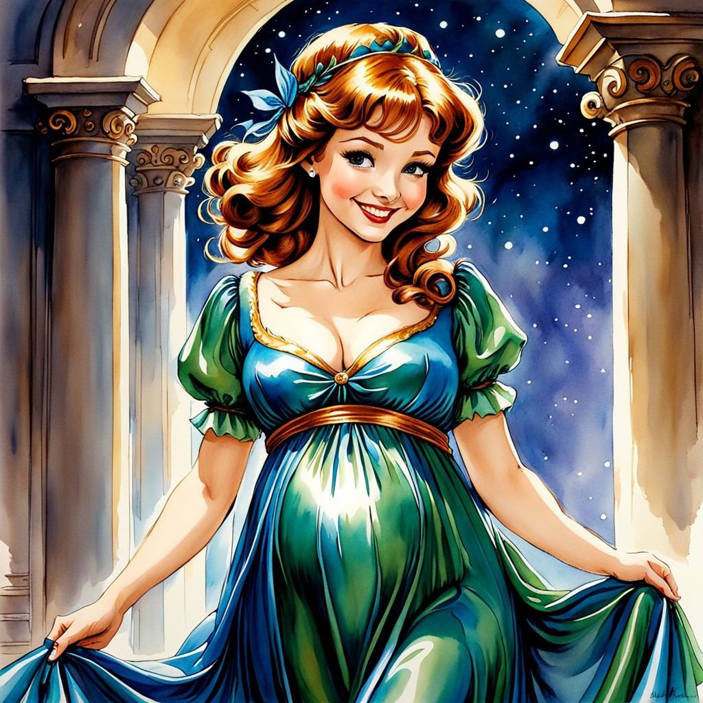 Cute pregnant Wendy Darling from Peter Pan