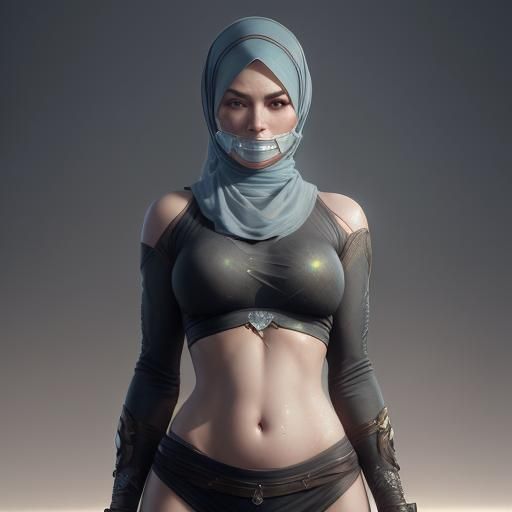 Detailed Portrait in Artgerm Style with Hijab