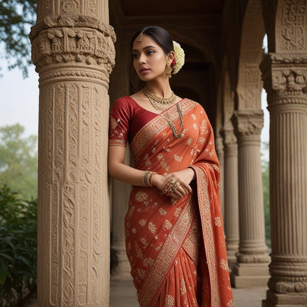 Ethereal Indian Beauty in Rainy Splendor