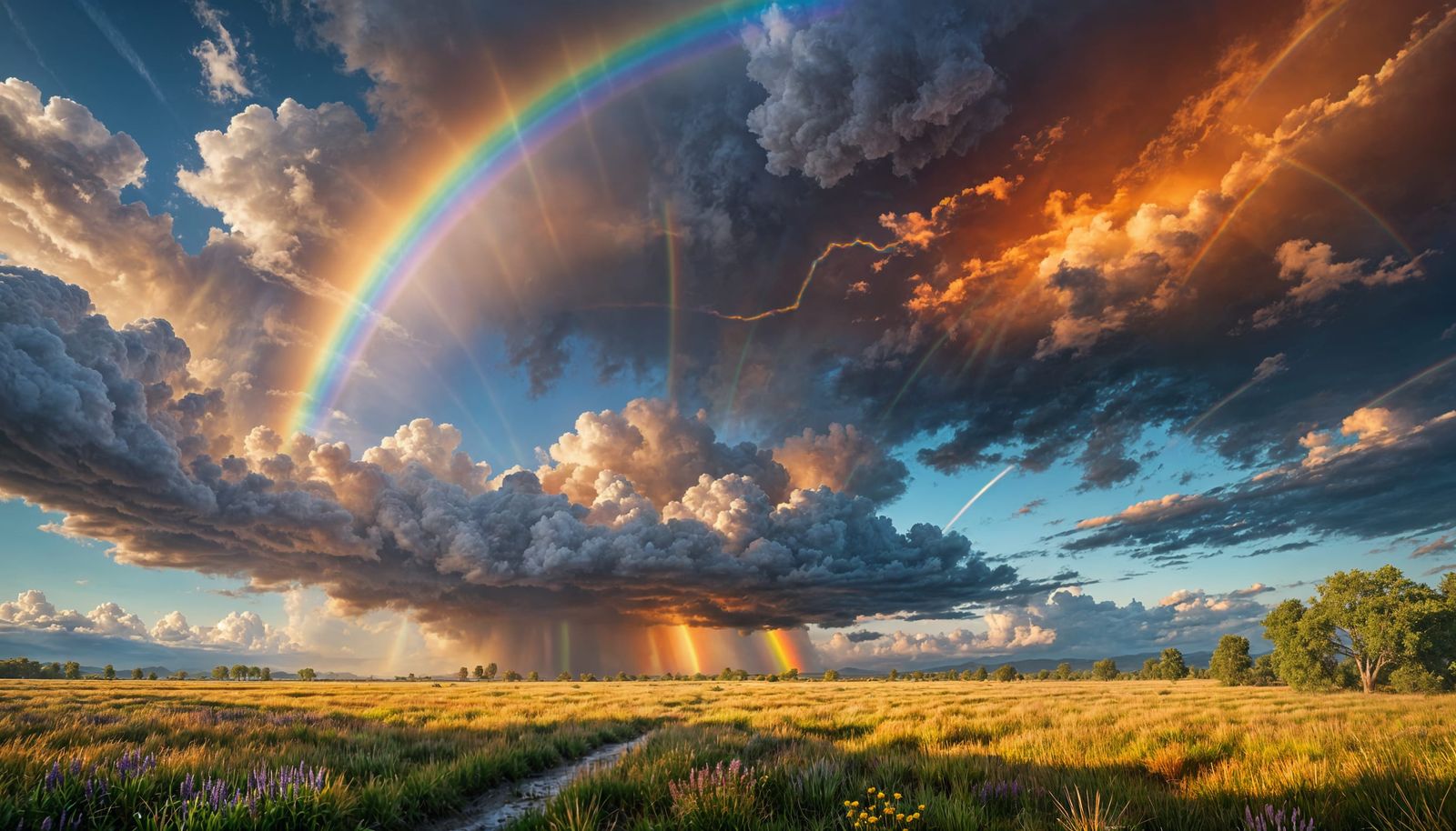 Vibrant Rainbow Generated by AI