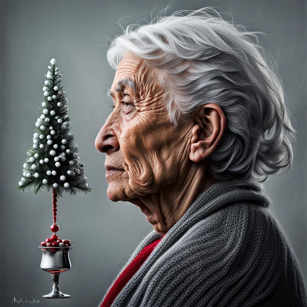 Solitary Christmas: Intricate and Hyperdetailed Composition