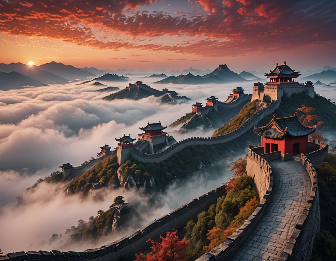 Great Wall of China: Dusk Photography in 8K