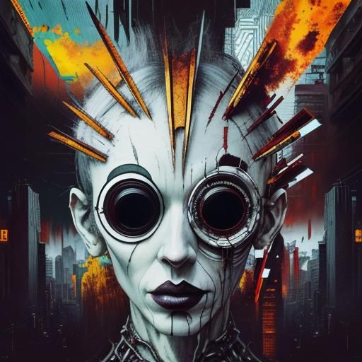 Demonic Close-Up in Glitch Motion Liminal Horror