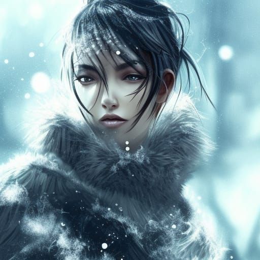 Hyperrealistic Portrait with Splash Art Aesthetic