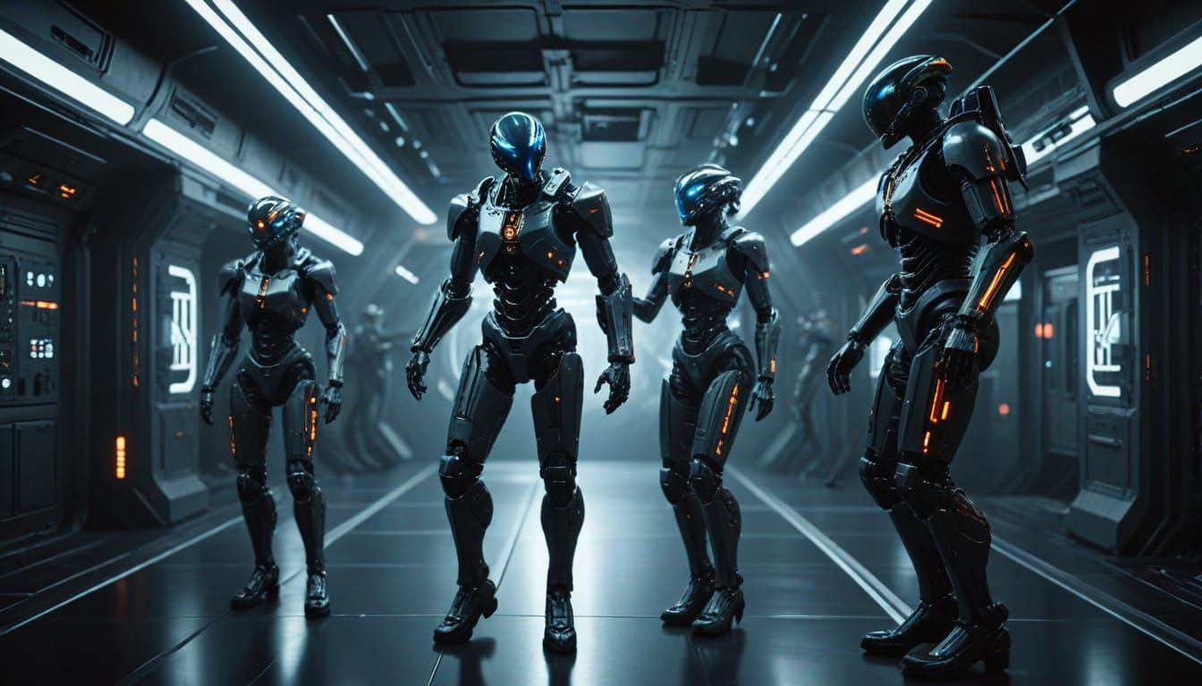 Cyborgs Dance a Futuristic Waltz in Space