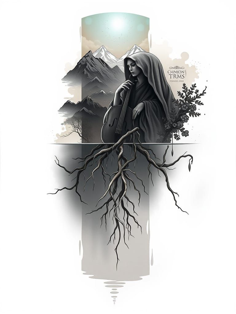 Mountain Goddess Weeping into Crystal Lake