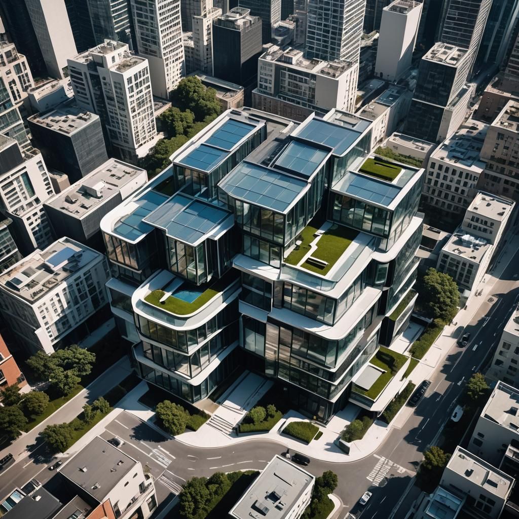 Minimalist House Between Skyscrapers in City Center