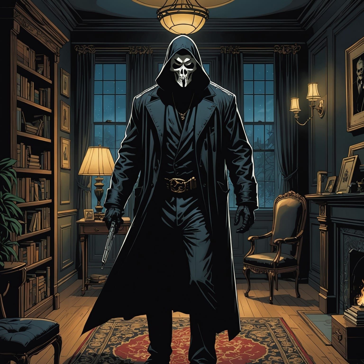 Ghostface in Black: Comic Book Art