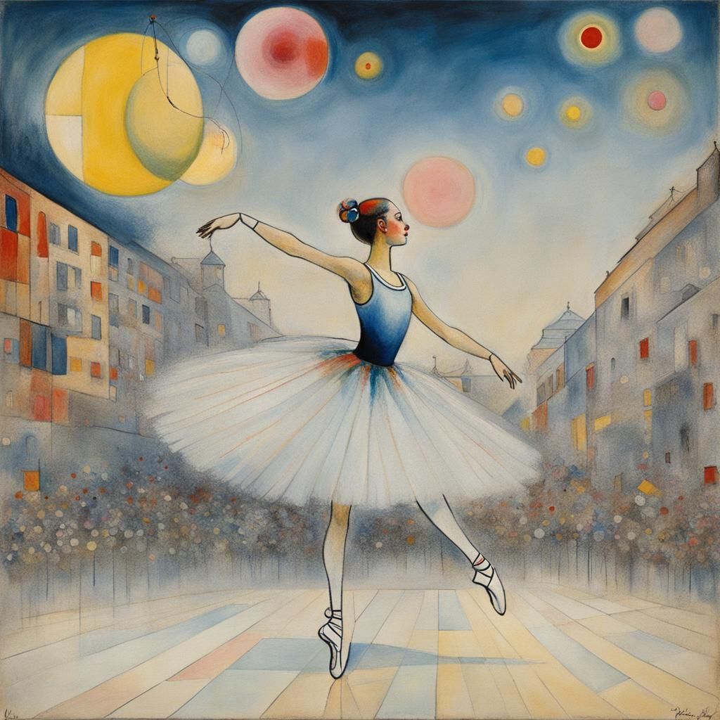 Kandinsky-Style Drawings of Gret Palucca, Berlin 1926