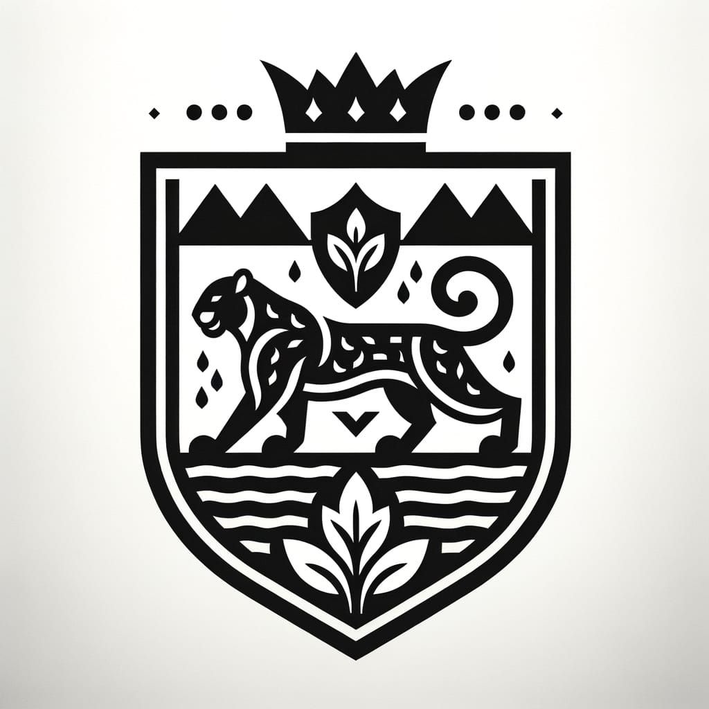 Minimalist Jaguar Emblem in Vector Art Style