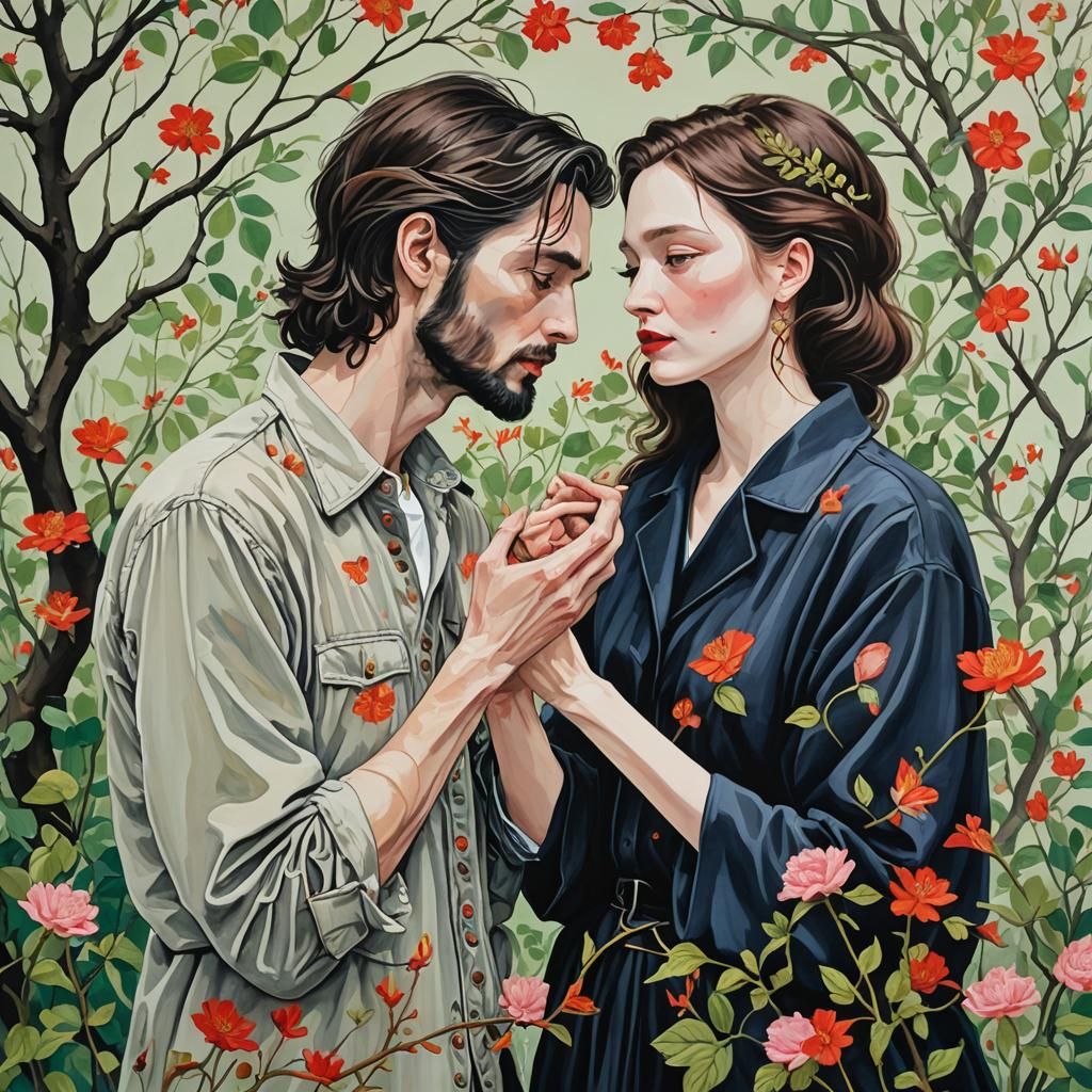 Gouache Painting: A Lover's Plea