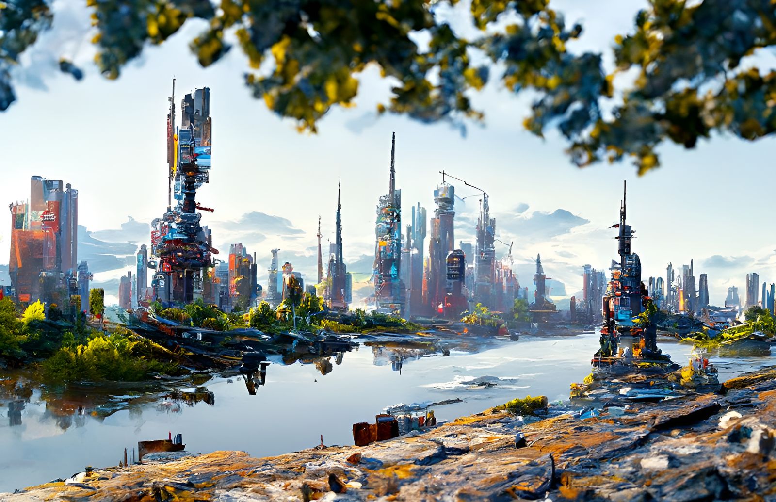 Cliffside View of the Tech City