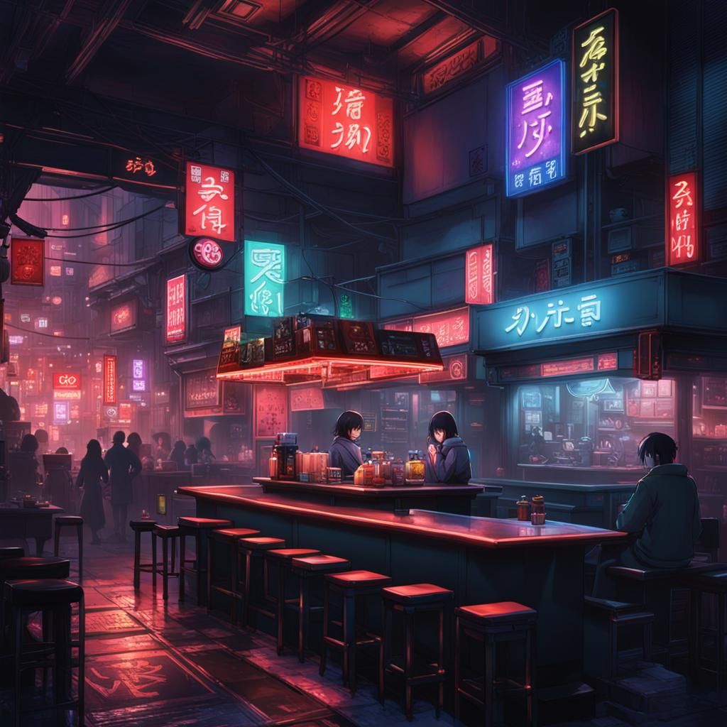 Neo-Tokyo Nightcafe: 3D Anime Art