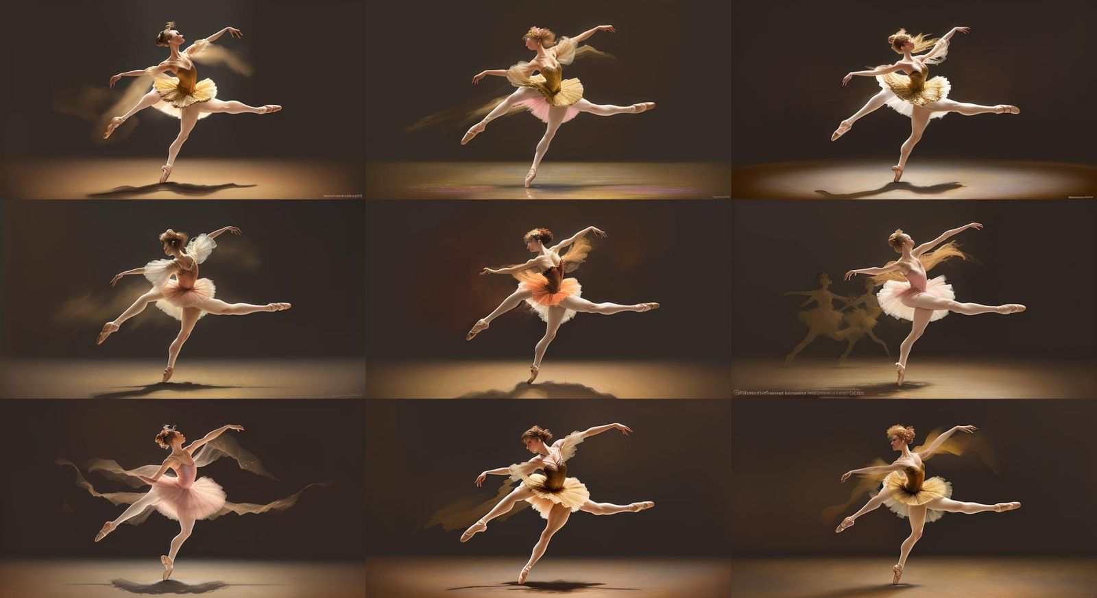 Ballet Dancer in Motion: An Oil Painting