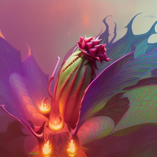 Hyperdetailed Dragon Fruit Concept Art in 8K