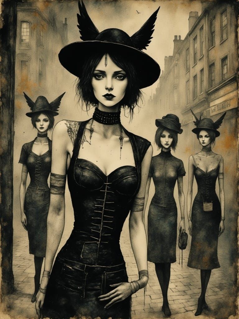 Berlin Cabaret Nightclub Poster in Art Deco Style with Decad...