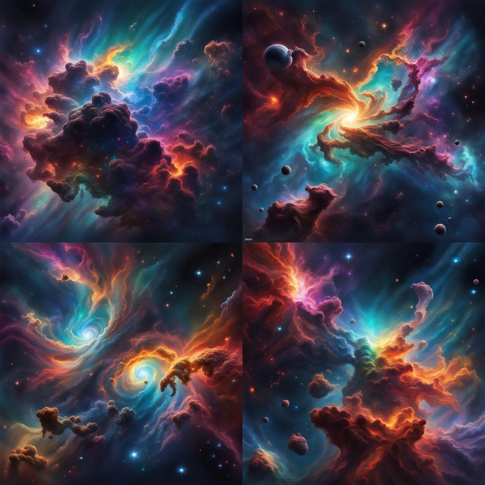 Hyperrealistic Nebula Galaxy Splash Art