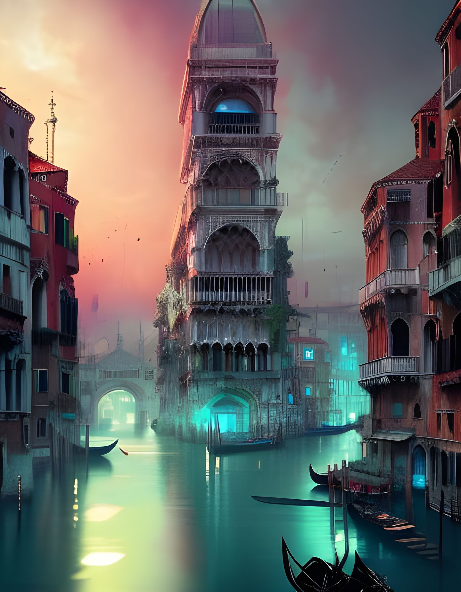 Venice cyberpunk City