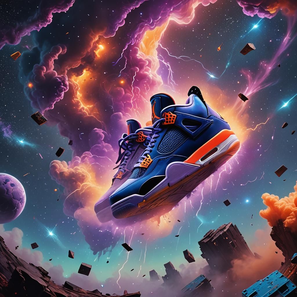 Air Jordan 4 Floats in Mystical Space